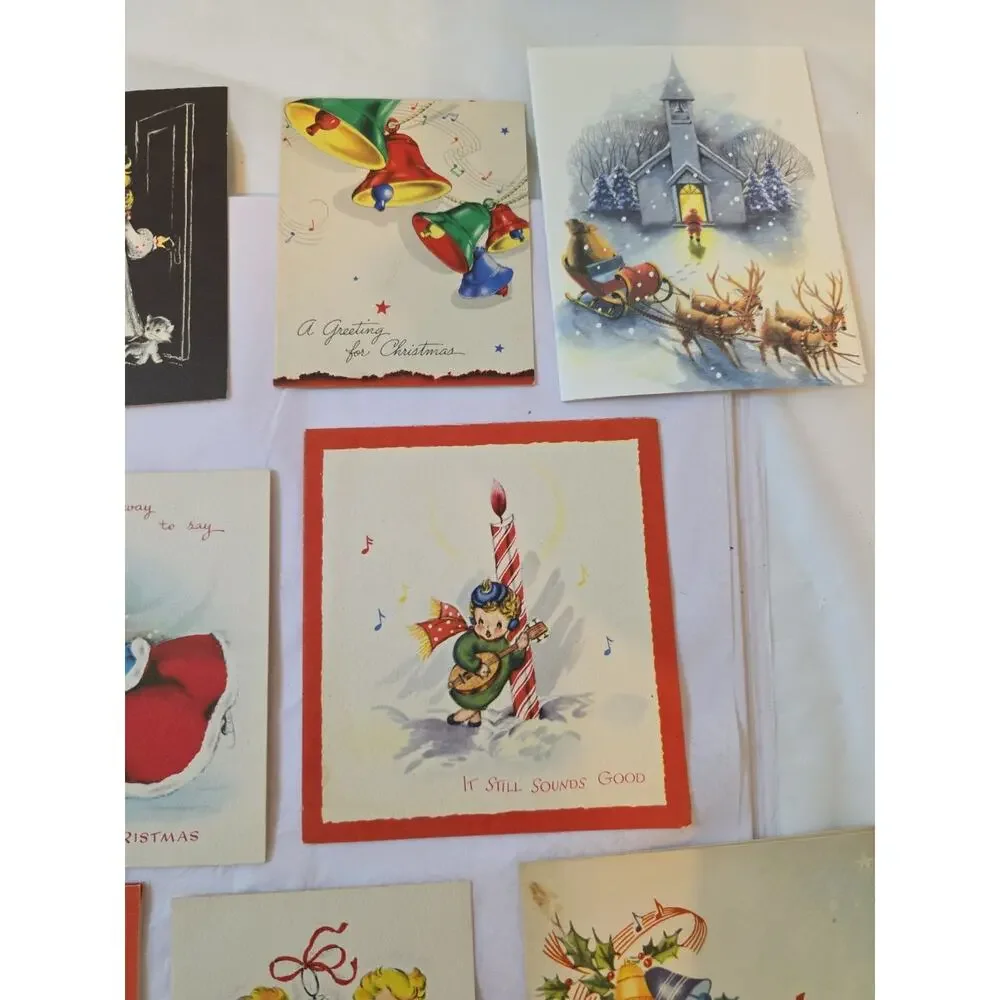 Lot Of 20 Vintage Christmas Cards Used Norcross Hallmark